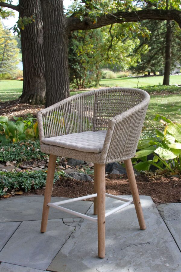 Ivory Rope Counter Ht Chair - Image 2