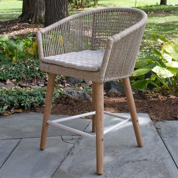 Ivory Rope Counter Ht Chair