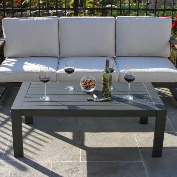 Outdoor Interiors, Black Aluminum Seating Group - Image 2