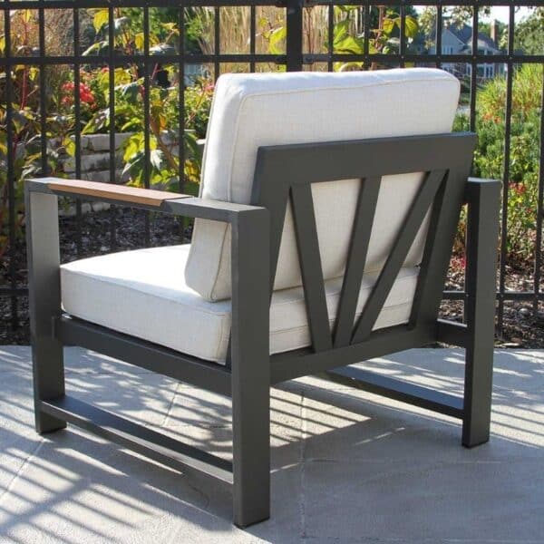 Outdoor Interiors, Black Aluminum Seating Group - Image 4