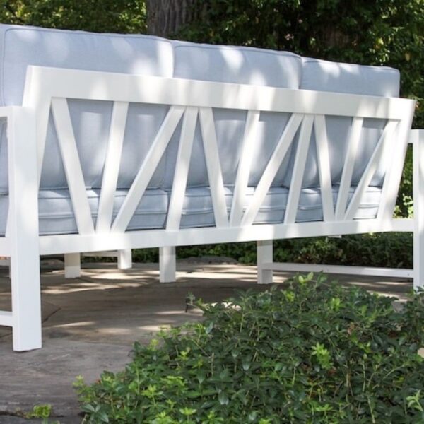 Outdoor Interiors, White Aluminum Seating Group - Image 6