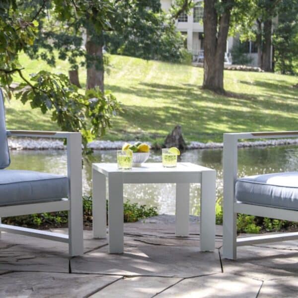 Outdoor Interiors, White Aluminum Seating Group - Image 4