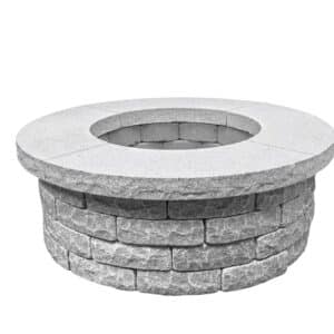 Imported Gray Round Fire Pit Base