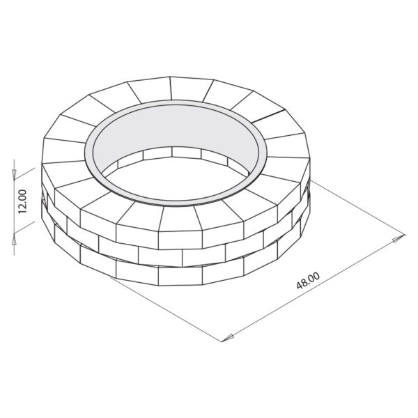 Rochester Fire Pit Round Bluestone, With Grill - Image 4