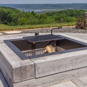 Rochester Fire Pit Barn Plank Mahogany