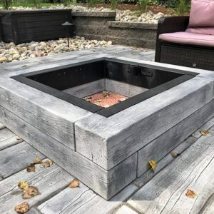 Rochester Fire Pit Barn Plank Weathered Gray