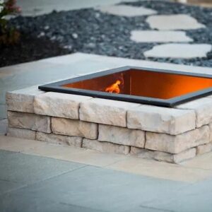 High Format Dimensional Square Fire Pit Slate Gray