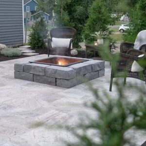 High Format Fire Pit Kodah Square Slate Gray