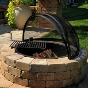 Fire Pit EZ Access Spark Screen Round, Swivel