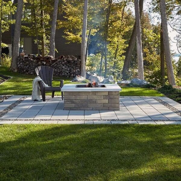 Techo Fire Pit Square Brandon Shale Grey