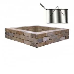 Unilock Fire Pit Square Sierra, With Grill