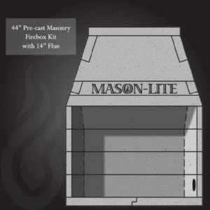 Mason Lite Wood Burning Firebox Kit 44"