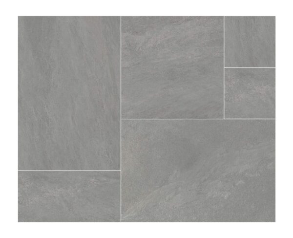 Porcelain Elegance Light Grey 3 Piece Modular Bun