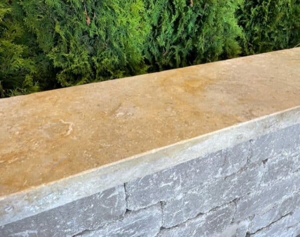 Jerusalem Limestone Tread, Tumbled 18x48x2 - Image 2