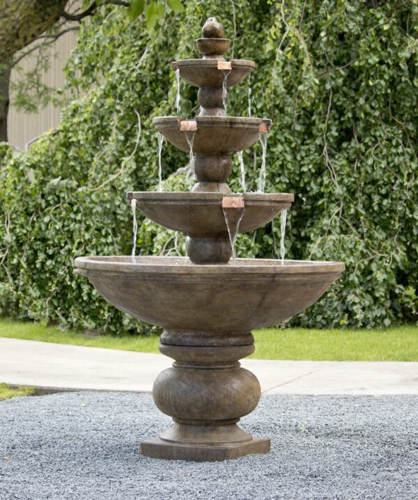 Stonecasters, 6pc Buckingham  4-Tier Fountain - Image 2