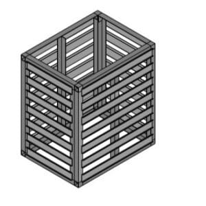 UCARA Modular Fireplace Chimney Wide UL-FIR-CH-MW