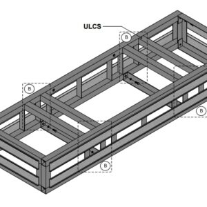 UCARA Modular System Fireplace Mantle UL-FIR-M