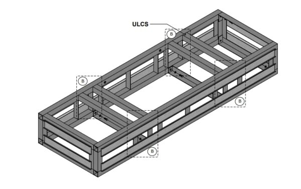 UCARA Modular System Fireplace Mantle UL-FIR-M