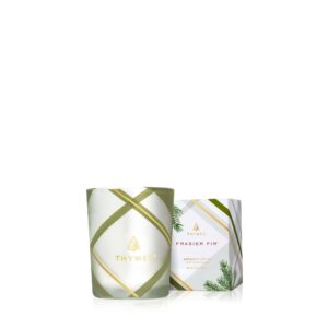 Frasier Fir Frosted Plaid Votive Candle 2oz