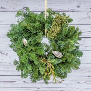 Wreath 14" Candle Ring (Noble Fir)