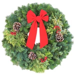 WD-Wreath, Mixed Noble Fir w/ Berries 24"