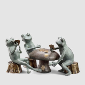 Card Cheat Frogs Garden Sculpture