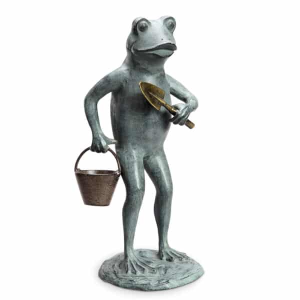 Green Thumb Frog Garden Statue