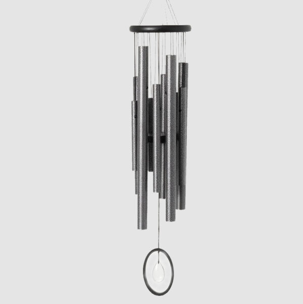 Chimes of Crystal Silence - Antique Silver, Medium