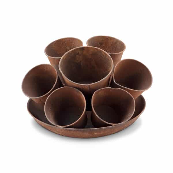 Rustic Seven-Pot Planter