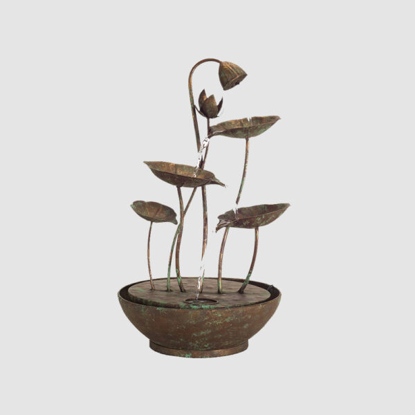 Iron Lotus Leaf Fountain, 19.5"H