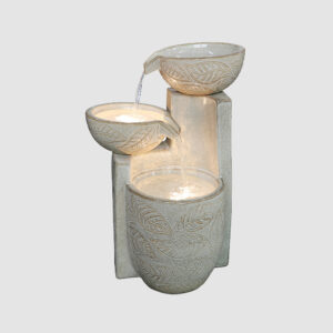 Leaf Cream Fountain, 25.5"H