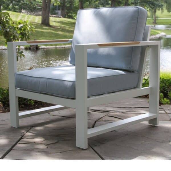 Outdoor Interiors, White Aluminum Seating Group - Image 3